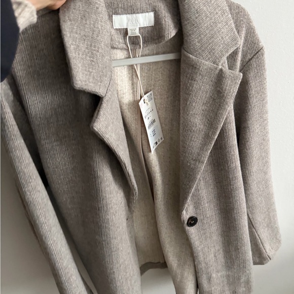 Zara Jackets & Blazers - Zara Taupe Ribbed Blazer